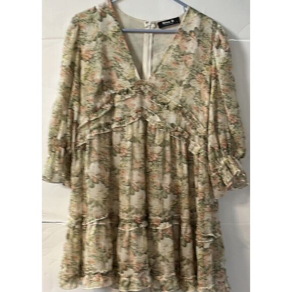 Blue B Collection Dress Size L Ruffles, floral‎ - Picture 1 of 3